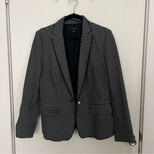 Blazer - Navy Blue & White Stripped (Ann Taylor)